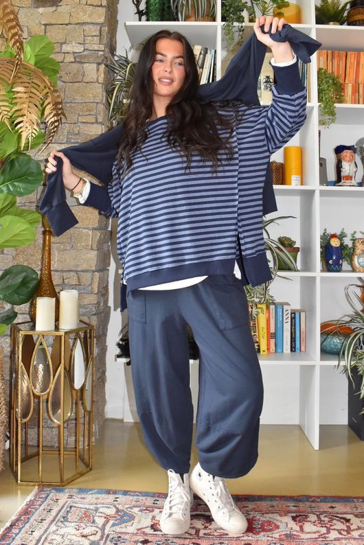 Lagen Shelby Barrel Pant Navy 